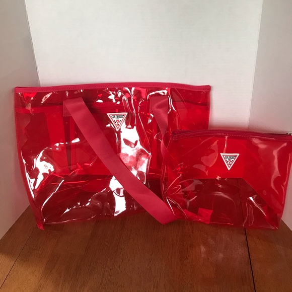 guess transparent bag